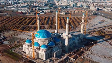 Самая большая в ЦА - строящуюся в Нур-Султане мечеть сняли с высоты  птичьего полета ᐈ zakon.kz